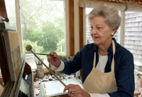 Helen Sharp Potter in her studio - photo by Rob Benchley